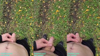 Cute 18 Teen Boy Can't Hold Pee and Desperately Moans while Peeing in Nature 4K