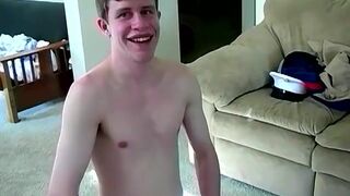 Josh Williams fucked on the floor and jerking himself off