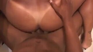 Bald submissive endures gruesome throbbing with a BBC