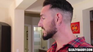 Bratty stepson punished by angry stepdad