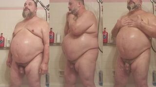 Shower Time with the Big Bellied Bear Daddy