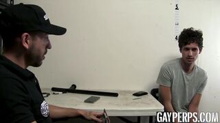 Twink shoplifter rides officer bare to get out of trouble