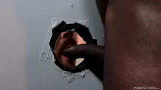 Hot - Tattooed Redhead Takes Raw BBC Through Glory Hole