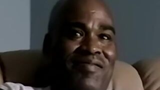 Black amateur is solo stroking his BBC monster and cums