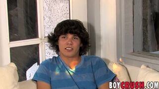 Twink with a beautiful smile shows off cock and ass
