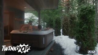 Twink - Braxton Cruz Gets A Handjob In The Hot Tub, Then Fucks A Twink In Doggystyle