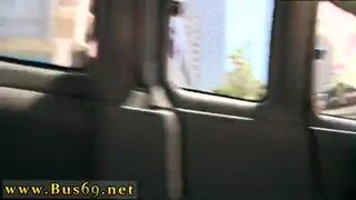 Massaging nude straight gay man lying on back Round Ass On The Bait Bus