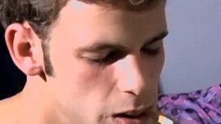 Athletic straight amateur Chad tugs his dick and smokes