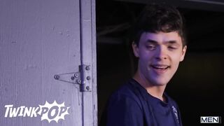 Firefighter Malik Delgaty Stretches Troye Dean's Hole Leaving Him With A Face Full Of Cum