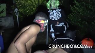 FUCKED BAREBACK FOR the halloween ceremeony with submission