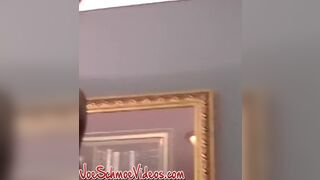 Ebony stud slowly works on his BBC and orgasms good