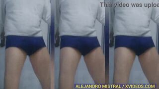 While dancing, the tip of Mistral Alejandro's cock came out 3