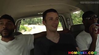 Aiden McAllister Handles Two Black Cocks