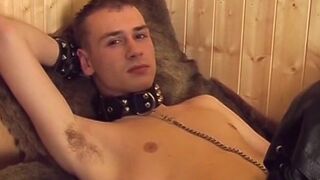 Young gay cocktease Ricky jerking off and cumshot
