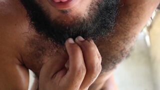 Hairy and Sweaty Male Precum