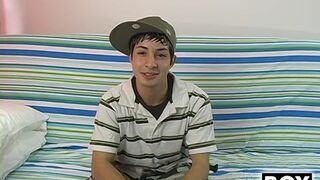 Interviewed Latino Brice Summers masturbates his cock solo