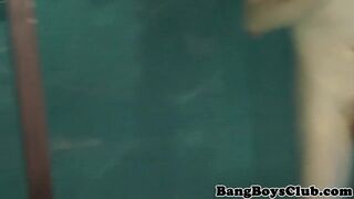 Muscular euro stud cumdrenched in group