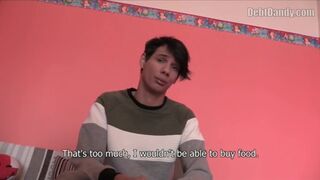 DEBT DANDY 242 - Twink Gets On His Knees And Starts Sucking Cock In POV
