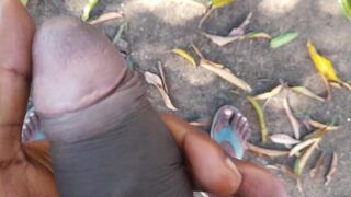 Pissing in the street through the garden