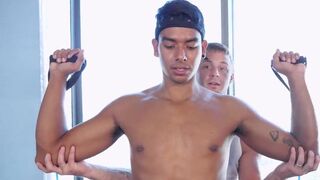 Workout Buddies Play With Sweaty Cocks