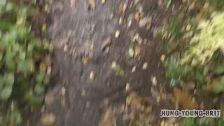 Drenched cum hole after Russian boy loaded in cruising area