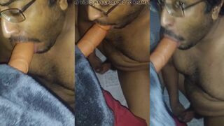 Latino Sucking Dildo