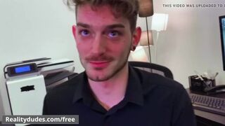 Collin Lust and Eric Vane have sex in a public office