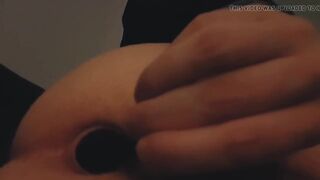 Amateur Boy: Stretches his asshole with a butt plug