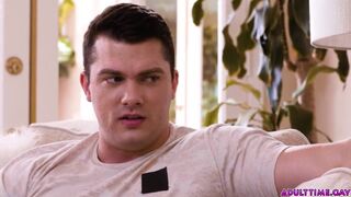 STRAIGHT guys Jim Fit and Collin Simpson jerk off together to prepare for a threesome with a hot girl