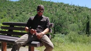 Taking a public jerk off break at work