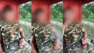 Trucker worker after a hard day's work