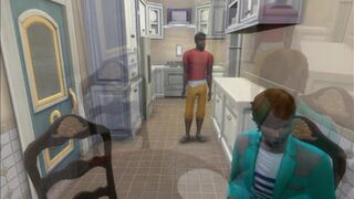 SIMS 4 - My friend and I in the kitchen