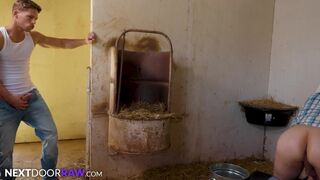 Horny Farm Boy Caught Jerking Off