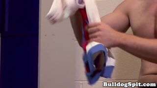 UK jock assfucked and spunked in lockerroom