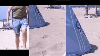 A Bulging Daddy at the Beach