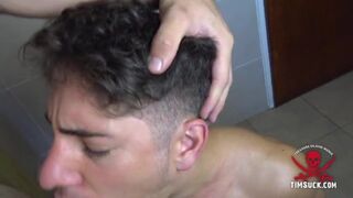 Rough throat fucking