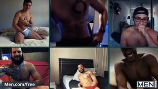 Six Men Get Together On A Video Call Some Fuck Their Holes