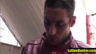 Rugged hairy Latin Twink fucked raw outdoors