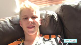 Hot Blonde Twink Matthew Squirts Cum After Fingering His Ass!