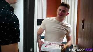 Delivery Guy Gives His Pepperoni To Hunk Client - Trevor Brooks, Ben Masters - HotRaw