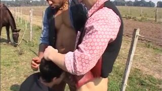 Hot Gay Outdoor Threesome