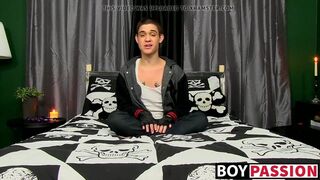 Promiscuous latino Joey Tiger toying and masturbation