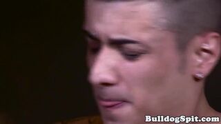 Submissive twink wanks cumload while assfucked