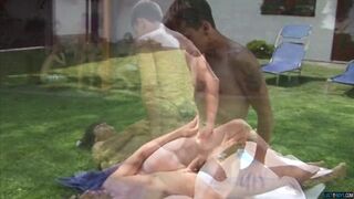 Outdoor anal sex with young Aric Hockett and Tristan Tyler