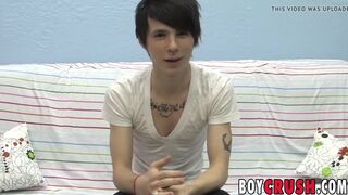 Interviewed Dylan Scoville cums loads after quick blowjob
