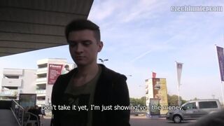 CZECH HUNTER 374 - Cute Twink Is Offered Money To Satisfy Dude's Pleasures