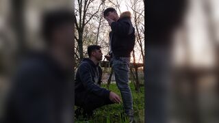 Gay Boys Smoke, Wank, Kiss and Suck Dick Outdoors