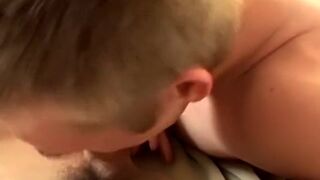 amateurs Cameron Fine and Poul Von Trier cum after BJ