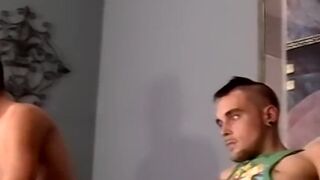 Lanky amateur giving his big cock a good rubbing solo