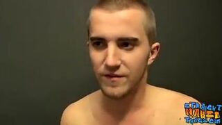 Young straight dude Potter having a solo masturbation wank